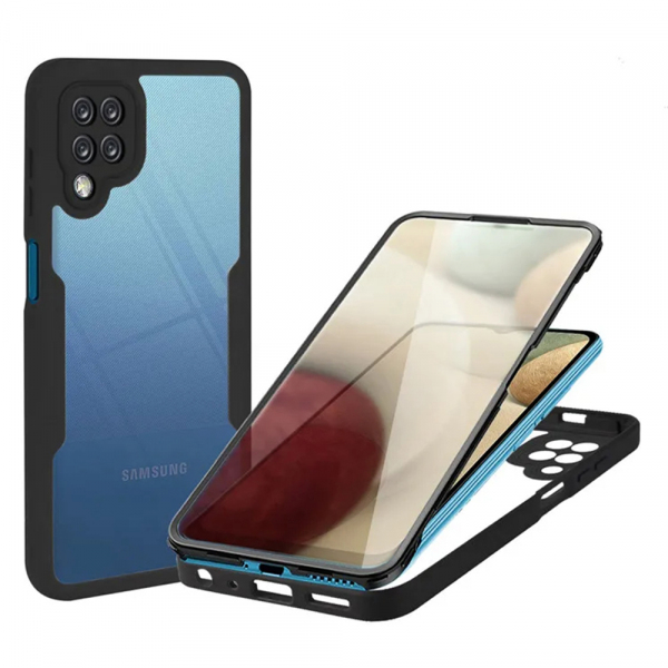 Husa pentru Samsung Galaxy A12 A125, Techsuit, ColorVerse 360, Neagra Husa pentru Samsung Galaxy A12 A125, Techsuit, ColorVerse 360, Neagra
