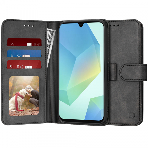 Husa pentru Samsung Galaxy A16 5G A166 / A16 4G A165, Techsuit, Diary Book, Neagra Husa pentru Samsung Galaxy A16 5G A166 / A16 4G A165, Techsuit, Diary Book, Neagra