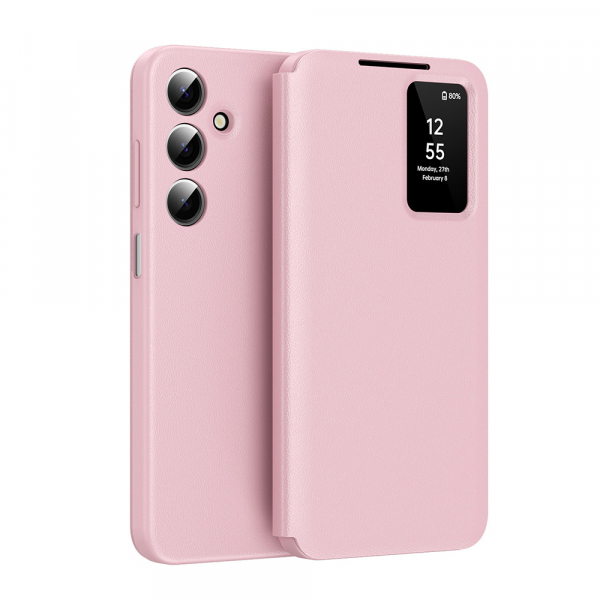 Husa pentru Samsung Galaxy A17 4G / A17 5G / A26 A266, Techsuit, SmartView, Roz Husa pentru Samsung Galaxy A17 4G / A17 5G / A26 A266, Techsuit, SmartView, Roz
