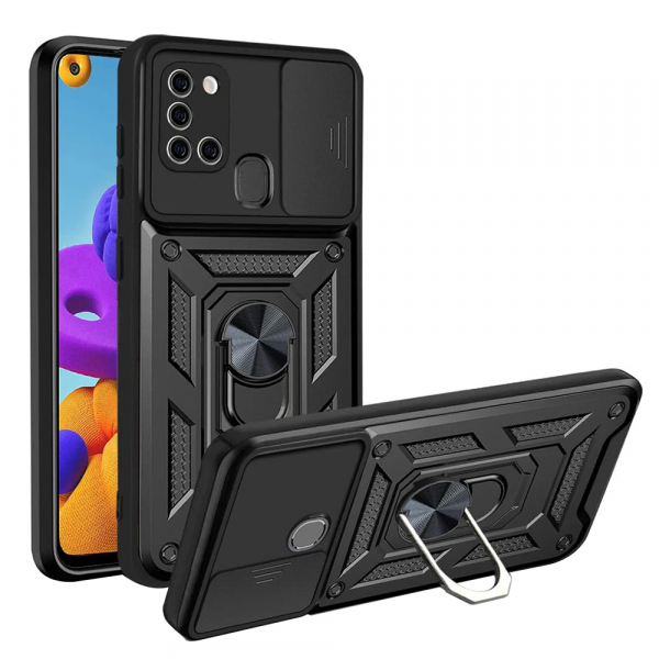 Husa pentru Samsung Galaxy A21s A217, Techsuit, CamShield, Neagra Husa pentru Samsung Galaxy A21s A217, Techsuit, CamShield, Neagra