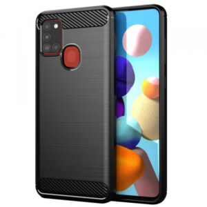 Husa pentru Samsung Galaxy A21s A217, Techsuit, Carbon, Neagra Husa pentru Samsung Galaxy A21s A217, Techsuit, Carbon, Neagra