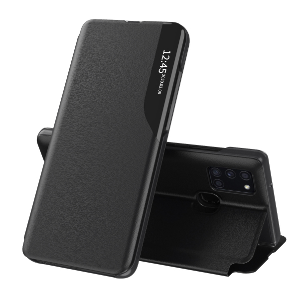 Husa pentru Samsung Galaxy A21s A217, Techsuit, eFold, Neagra Husa pentru Samsung Galaxy A21s A217, Techsuit, eFold, Neagra