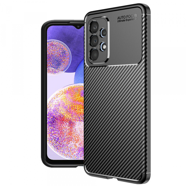 Husa pentru Samsung Galaxy A23 5G A236 / A23 A235, Techsuit, CarbonFiber, Neagra Husa pentru Samsung Galaxy A23 5G A236 / A23 A235, Techsuit, CarbonFiber, Neagra