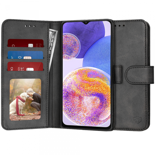 Husa pentru Samsung Galaxy A23 5G A236 / A23 A235, Techsuit, Diary Book, Neagra Husa pentru Samsung Galaxy A23 5G A236 / A23 A235, Techsuit, Diary Book, Neagra