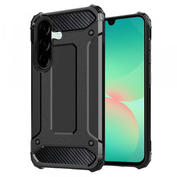 Husa pentru Samsung Galaxy A26 A266, Techsuit, Hybrid Armor, Neagra Husa pentru Samsung Galaxy A26 A266, Techsuit, Hybrid Armor, Neagra
