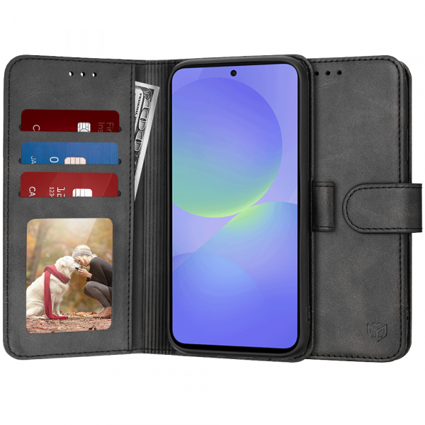 Husa pentru Samsung Galaxy A36 A366, Techsuit, Diary Book, Neagra Husa pentru Samsung Galaxy A36 A366, Techsuit, Diary Book, Neagra