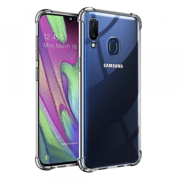 Husa pentru Samsung Galaxy A40 A405, Techsuit, Shockproof Clear, Neagra Husa pentru Samsung Galaxy A40 A405, Techsuit, Shockproof Clear, Neagra