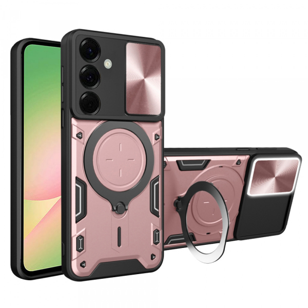Husa pentru Samsung Galaxy A56 A566, Techsuit, CamGuard Pro, Roz Aurie Husa pentru Samsung Galaxy A56 A566, Techsuit, CamGuard Pro, Roz Aurie