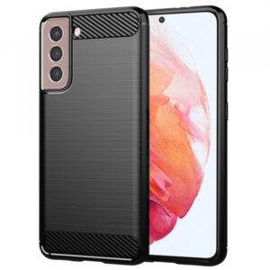 Husa pentru Samsung Galaxy S21 5G G991, Techsuit, Carbon, Neagra Husa pentru Samsung Galaxy S21 5G G991, Techsuit, Carbon, Neagra
