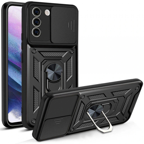 Husa pentru Samsung Galaxy S21 FE 5G G990, Techsuit, CamShield, Neagra Husa pentru Samsung Galaxy S21 FE 5G G990, Techsuit, CamShield, Neagra