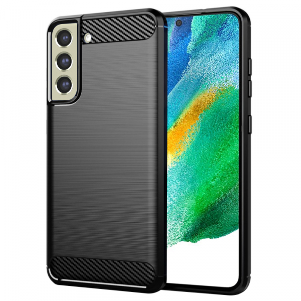 Husa pentru Samsung Galaxy S21 FE 5G G990, Techsuit, Carbon, Neagra Husa pentru Samsung Galaxy S21 FE 5G G990, Techsuit, Carbon, Neagra