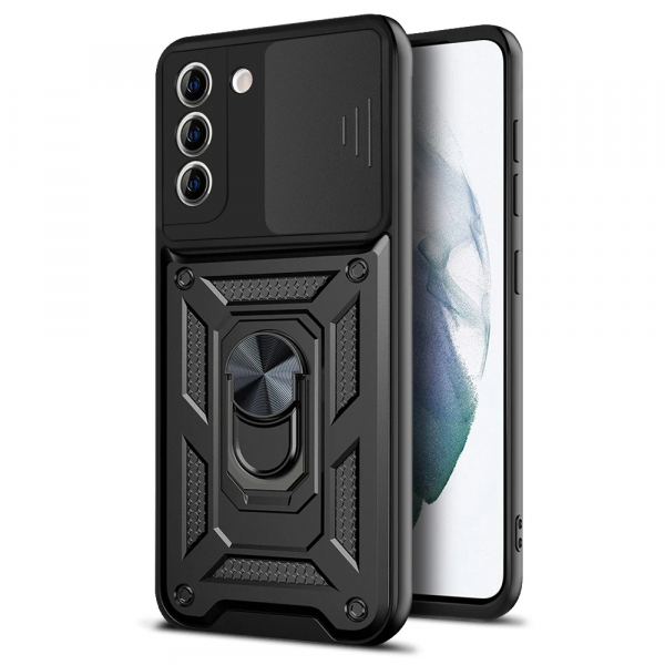 Husa pentru Samsung Galaxy S21+ 5G G996, Techsuit, CamShield, Neagra Husa pentru Samsung Galaxy S21+ 5G G996, Techsuit, CamShield, Neagra