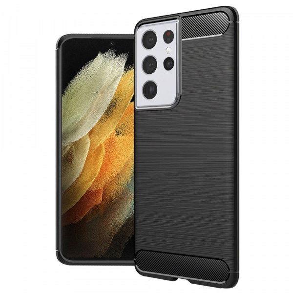 Husa pentru Samsung Galaxy S21 Ultra 5G G998, Techsuit, CarbonFiber, Neagra Husa pentru Samsung Galaxy S21 Ultra 5G G998, Techsuit, CarbonFiber, Neagra