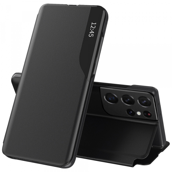 Husa pentru Samsung Galaxy S21 Ultra 5G G998, Techsuit, eFold, Neagra Husa pentru Samsung Galaxy S21 Ultra 5G G998, Techsuit, eFold, Neagra