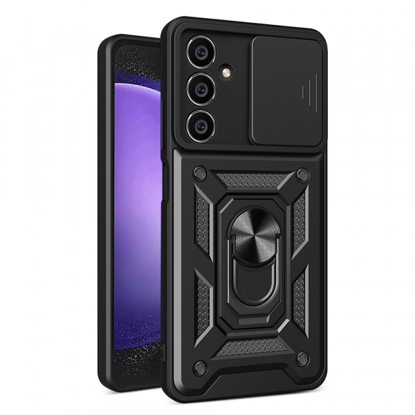 Husa pentru Samsung Galaxy S23 FE S711, Techsuit, CamShield, Neagra Husa pentru Samsung Galaxy S23 FE S711, Techsuit, CamShield, Neagra