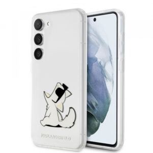 Husa pentru Samsung Galaxy S23+ S916, Karl Lagerfeld, Choupette Eat, Transparenta Husa pentru Samsung Galaxy S23+ S916, Karl Lagerfeld, Choupette Eat, Transparenta