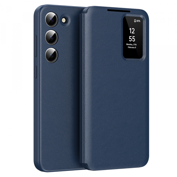 Husa pentru Samsung Galaxy S23+ S916, Techsuit, SmartView, Albastra Husa pentru Samsung Galaxy S23+ S916, Techsuit, SmartView, Albastra