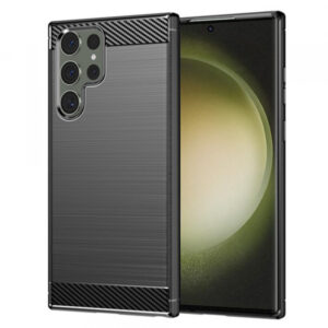 Husa pentru Samsung Galaxy S23 Ultra S918, Techsuit, Carbon, Neagra Husa pentru Samsung Galaxy S23 Ultra S918, Techsuit, Carbon, Neagra