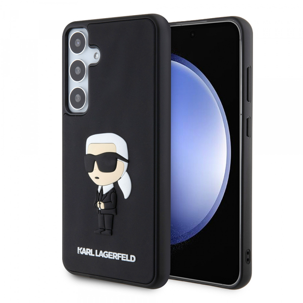 Husa pentru Samsung Galaxy S24+ S926, Karl Lagerfeld, 3D Rubber Ikonik Karl, Neagra Husa pentru Samsung Galaxy S24+ S926, Karl Lagerfeld, 3D Rubber Ikonik Karl, Neagra