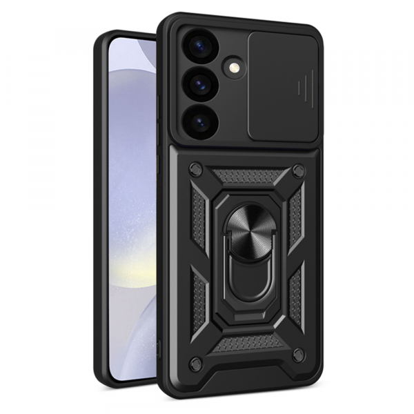 Husa pentru Samsung Galaxy S24 S921, Techsuit, CamShield, Neagra Husa pentru Samsung Galaxy S24 S921, Techsuit, CamShield, Neagra