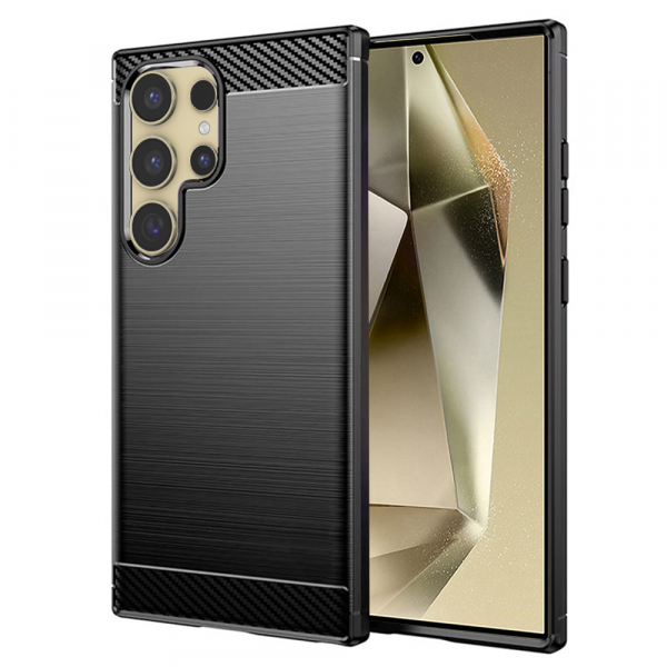 Husa pentru Samsung Galaxy S24 Ultra S928, Techsuit, Carbon, Neagra Husa pentru Samsung Galaxy S24 Ultra S928, Techsuit, Carbon, Neagra