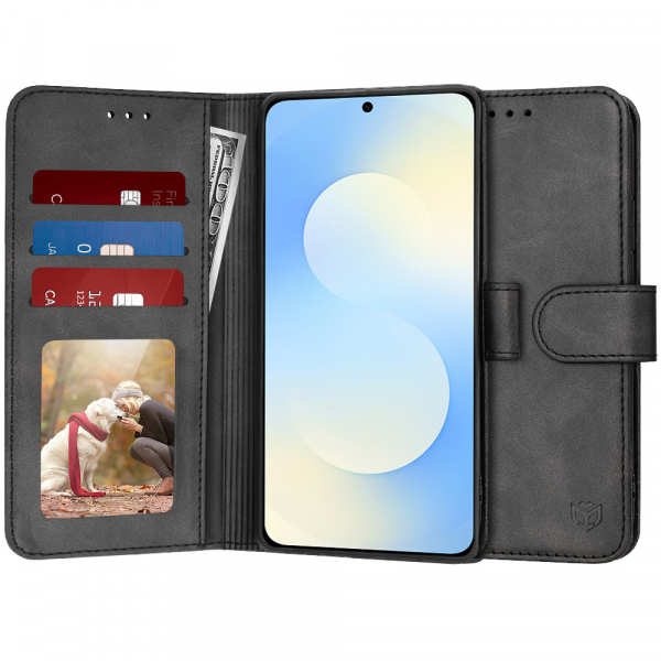 Husa pentru Samsung Galaxy S25 FE, Techsuit, Diary Book, Neagra Husa pentru Samsung Galaxy S25 FE, Techsuit, Diary Book, Neagra