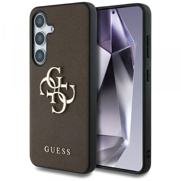 Husa MagSafe pentru Samsung Galaxy S25+ S936, Guess, 4G Ring Classic Logo, Maro Husa MagSafe pentru Samsung Galaxy S25+ S936, Guess, 4G Ring Classic Logo, Maro