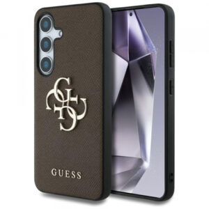 Husa pentru Samsung Galaxy S25 S931, Guess, 4G Grained Big and Classic Logo, Maro Husa pentru Samsung Galaxy S25 S931, Guess, 4G Grained Big and Classic Logo, Maro