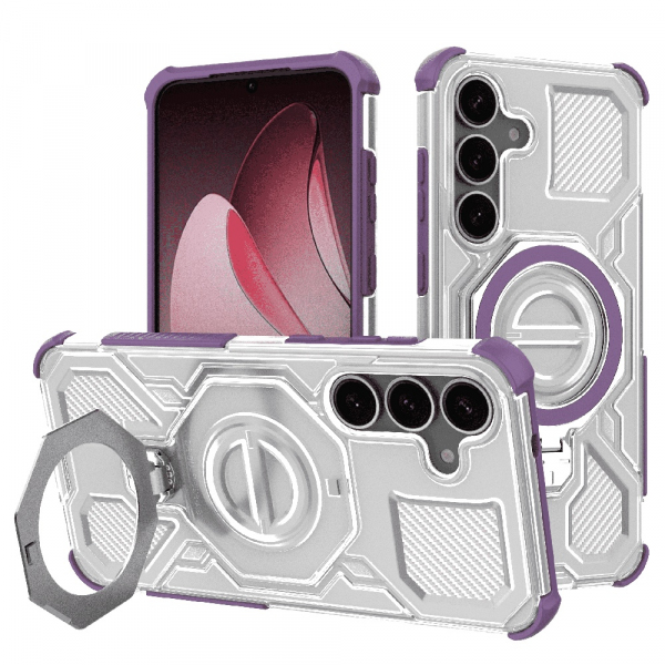 Husa pentru Samsung Galaxy S25 S931, Techsuit, Carbon Shield Pro, Mov Husa pentru Samsung Galaxy S25 S931, Techsuit, Carbon Shield Pro, Mov