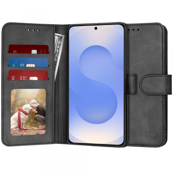 Husa pentru Samsung Galaxy S25 S931, Techsuit, Diary Book, Neagra Husa pentru Samsung Galaxy S25 S931, Techsuit, Diary Book, Neagra