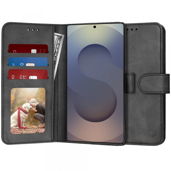 Husa pentru Samsung Galaxy S25 Ultra S938, Techsuit, Diary Book, Neagra Husa pentru Samsung Galaxy S25 Ultra S938, Techsuit, Diary Book, Neagra