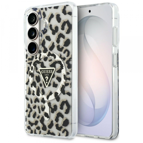 Husa MagSafe pentru Samsung Galaxy S26 S942, Guess, IML Leopard Pattern (Negru) Husa MagSafe pentru Samsung Galaxy S26 S942, Guess, IML Leopard Pattern (Negru)