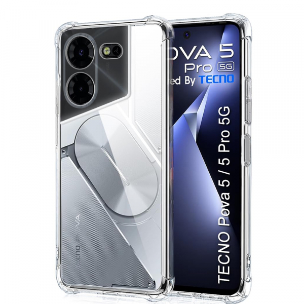Husa pentru Tecno Pova 5 Pro, Techsuit, Shockproof Clear, Transparenta Husa pentru Tecno Pova 5 Pro, Techsuit, Shockproof Clear, Transparenta