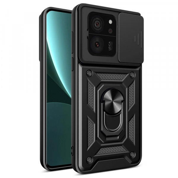 Husa pentru Xiaomi 13T Pro / 13T, Techsuit, CamShield, Neagra Husa pentru Xiaomi 13T Pro / 13T, Techsuit, CamShield, Neagra