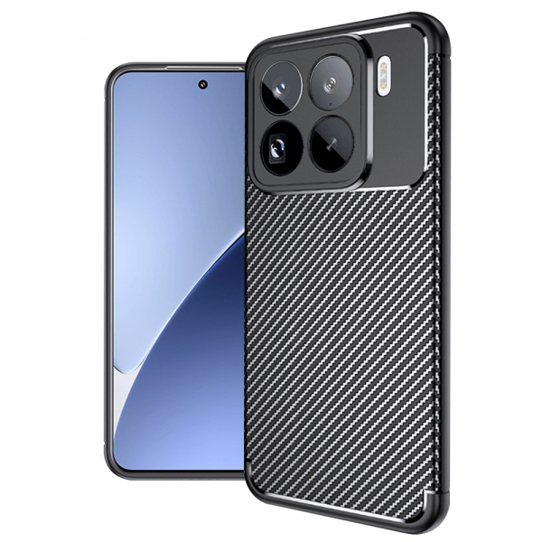 Husa pentru Xiaomi 15 Pro, Techsuit, CarbonFiber, Neagra Husa pentru Xiaomi 15 Pro, Techsuit, CarbonFiber, Neagra