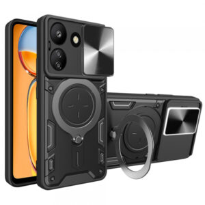 Husa pentru Xiaomi Poco C65 / Redmi 13C, Techsuit, CamGuard Pro, Neagra Husa pentru Xiaomi Poco C65 / Redmi 13C, Techsuit, CamGuard Pro, Neagra
