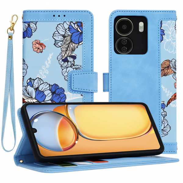 Husa pentru Xiaomi Poco C65 / Redmi 13C, Techsuit, FlipCraft, Bleu Husa pentru Xiaomi Poco C65 / Redmi 13C, Techsuit, FlipCraft, Bleu