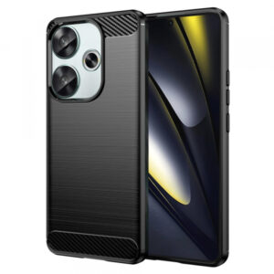 Husa pentru Xiaomi Poco F6, Techsuit, Carbon, Albastra Husa pentru Xiaomi Poco F6, Techsuit, Carbon, Albastra