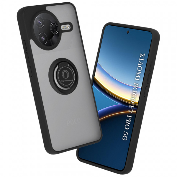 Husa pentru Xiaomi Poco F7 Pro, Techsuit, Glinth, Neagra Husa pentru Xiaomi Poco F7 Pro, Techsuit, Glinth, Neagra
