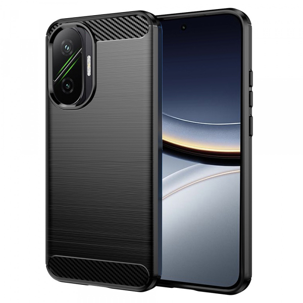 Husa pentru Xiaomi Poco F7, Techsuit, Carbon, Neagra Husa pentru Xiaomi Poco F7, Techsuit, Carbon, Neagra