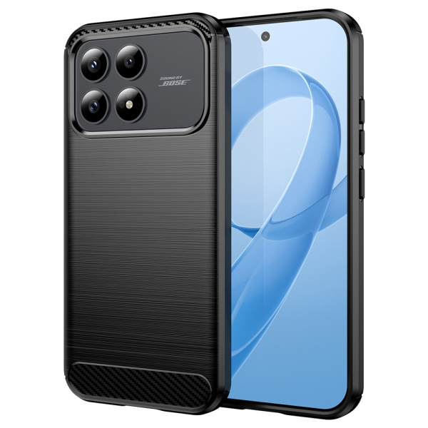 Husa pentru Xiaomi Poco F8 Pro, Techsuit, Carbon, Neagra Husa pentru Xiaomi Poco F8 Pro, Techsuit, Carbon, Neagra