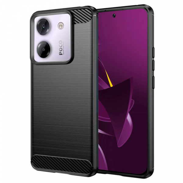 Husa pentru Xiaomi Poco M7 Pro 5G, Techsuit, Carbon, Neagra Husa pentru Xiaomi Poco M7 Pro 5G, Techsuit, Carbon, Neagra