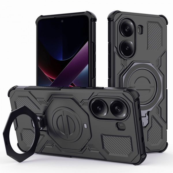 Husa pentru Xiaomi Poco X7 Pro, Techsuit, Carbon Shield Pro, Neagra Husa pentru Xiaomi Poco X7 Pro, Techsuit, Carbon Shield Pro, Neagra