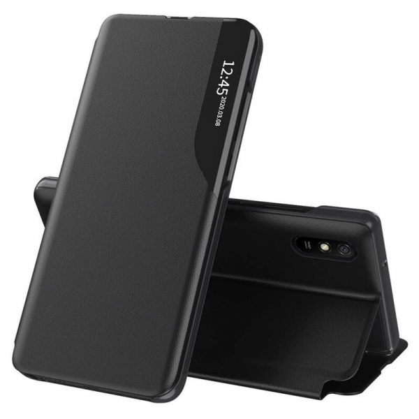 Husa pentru Xiaomi Redmi 9AT / 9A, Techsuit, eFold, Neagra Husa pentru Xiaomi Redmi 9AT / 9A, Techsuit, eFold, Neagra