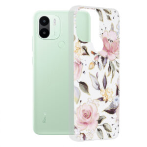 Husa pentru Xiaomi Redmi A2+ / A1+, Techsuit, Marble, Alba Husa pentru Xiaomi Redmi A2+ / A1+, Techsuit, Marble, Alba