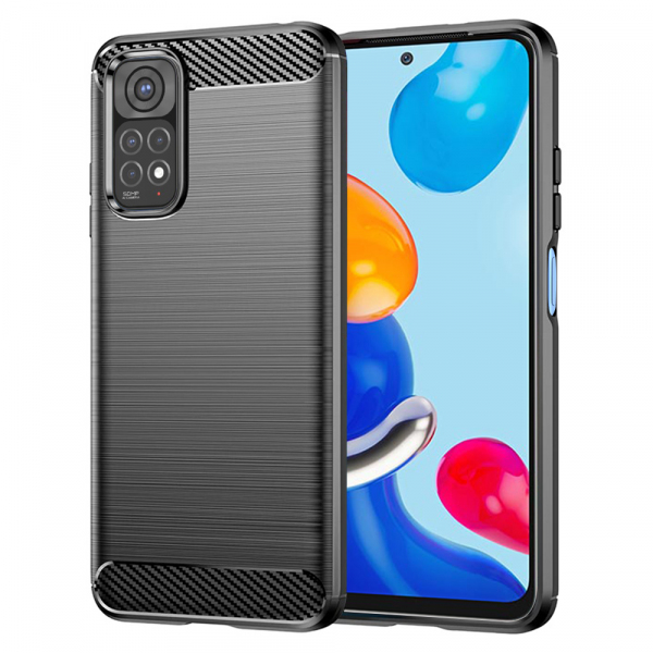 Husa pentru Xiaomi Redmi Note 11S / Note 11, Techsuit, Carbon, Neagra Husa pentru Xiaomi Redmi Note 11S / Note 11, Techsuit, Carbon, Neagra