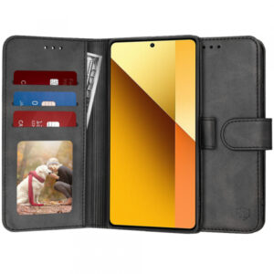 Husa pentru Xiaomi Redmi Note 13 5G, Techsuit, Magskin Book, Neagra Husa pentru Xiaomi Redmi Note 13 5G, Techsuit, Magskin Book, Neagra