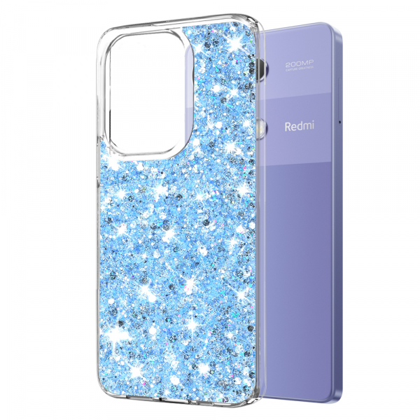 Husa pentru Xiaomi Redmi Note 13 Pro 4G / Poco M6 Pro 4G, Techsuit, Sparkly Glitter, Bleu Husa pentru Xiaomi Redmi Note 13 Pro 4G / Poco M6 Pro 4G, Techsuit, Sparkly Glitter, Bleu