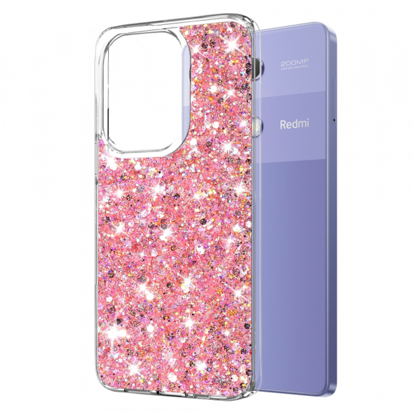 Husa pentru Xiaomi Redmi Note 13 Pro 4G / Poco M6 Pro 4G, Techsuit, Sparkly Glitter, Magenta Husa pentru Xiaomi Redmi Note 13 Pro 4G / Poco M6 Pro 4G, Techsuit, Sparkly Glitter, Magenta