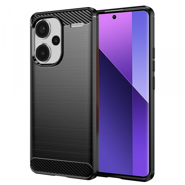 Husa pentru Xiaomi Redmi Note 13 Pro+, Techsuit, Carbon, Neagra Husa pentru Xiaomi Redmi Note 13 Pro+, Techsuit, Carbon, Neagra